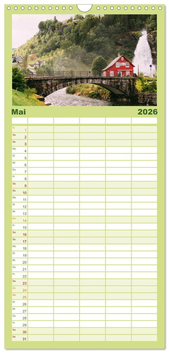 Norwegen - Das wunderschöne Land im Norden. (CALVENDO Familienplaner 2026)