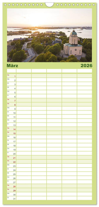 Helsinki - Eine wunderschöne Reise in die finnische Hauptstadt. (CALVENDO Familienplaner 2026)