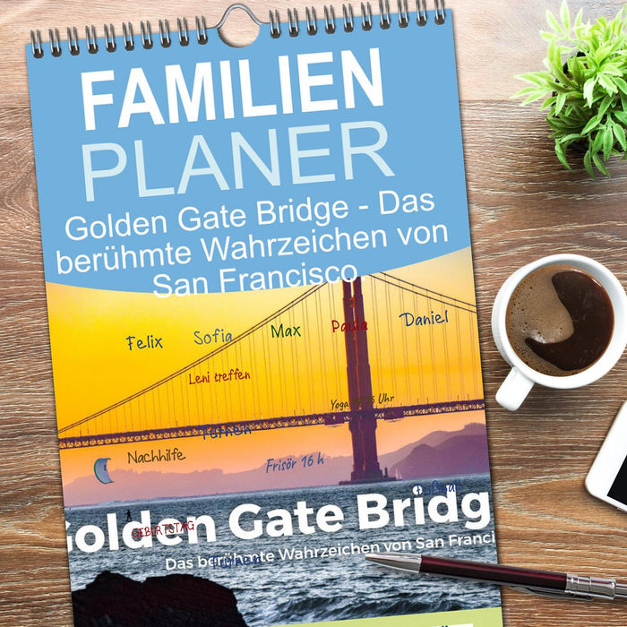 Golden Gate Bridge - Das berühmte Wahrzeichen von San Francisco. (CALVENDO Familienplaner 2026)