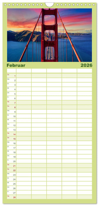 Golden Gate Bridge - Das berühmte Wahrzeichen von San Francisco. (CALVENDO Familienplaner 2026)