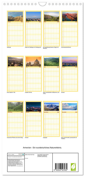 Armenien - Ein wunderschönes Naturerlebnis. (CALVENDO Familienplaner 2026)