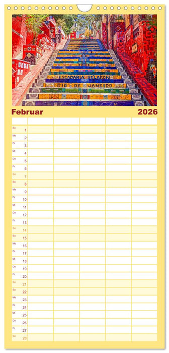 Rio de Janeiro - Am Fuße des Corcovados. (CALVENDO Familienplaner 2026)