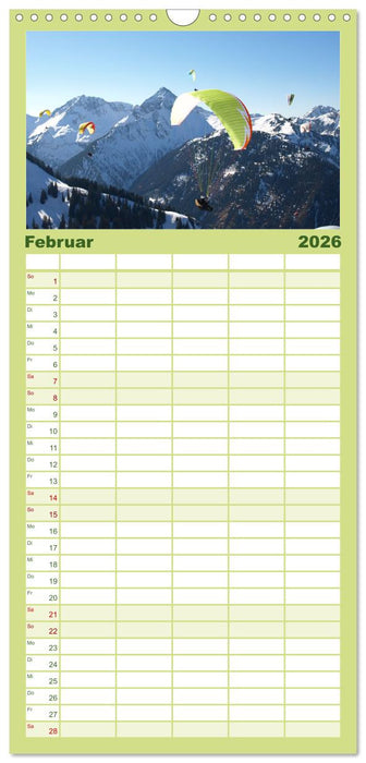 Bergerlebnisse im Tannheimer Tal (CALVENDO Familienplaner 2026)