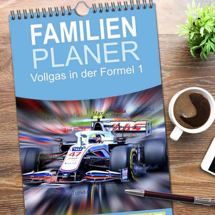 Vollgas in der Formel 1 (CALVENDO Familienplaner 2026)