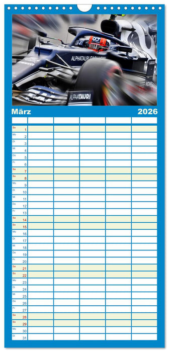 Vollgas in der Formel 1 (CALVENDO Familienplaner 2026)