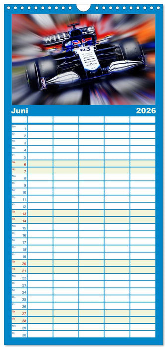 Vollgas in der Formel 1 (CALVENDO Familienplaner 2026)