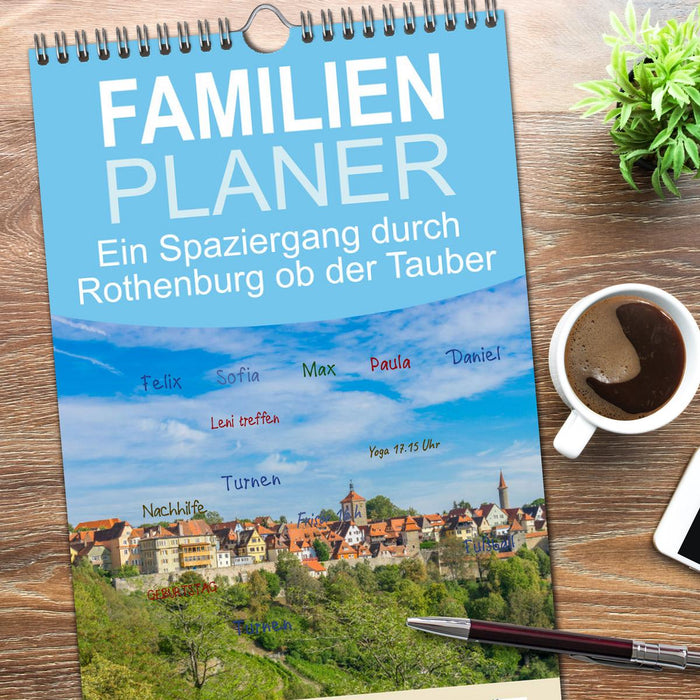 Ein Spaziergang durch Rothenburg ob der Tauber (CALVENDO Familienplaner 2026)