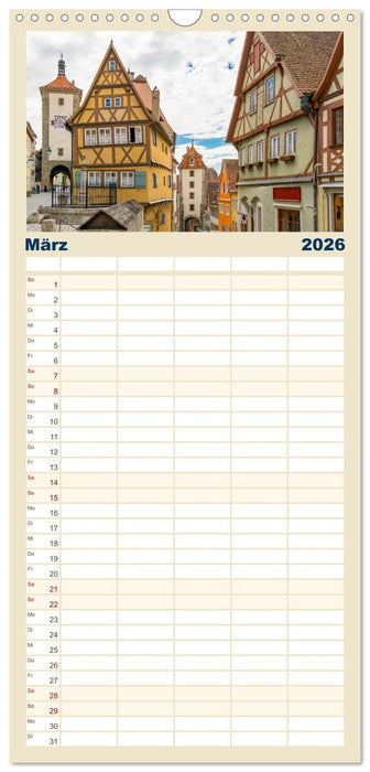 Ein Spaziergang durch Rothenburg ob der Tauber (CALVENDO Familienplaner 2026)