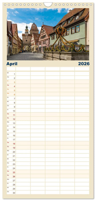 Ein Spaziergang durch Rothenburg ob der Tauber (CALVENDO Familienplaner 2026)