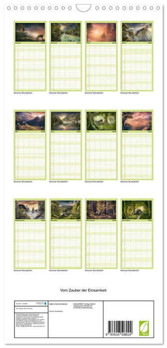 Vom Zauber der Einsamkeit (CALVENDO Familienplaner 2026)