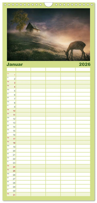 Vom Zauber der Einsamkeit (CALVENDO Familienplaner 2026)