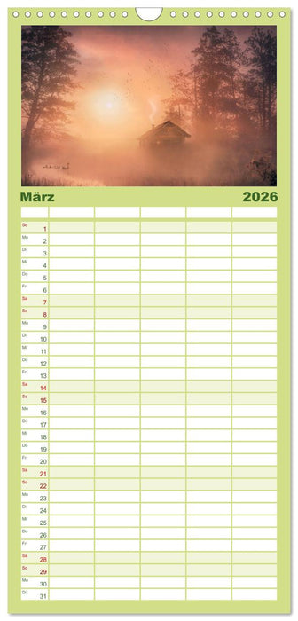 Vom Zauber der Einsamkeit (CALVENDO Familienplaner 2026)