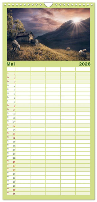 Vom Zauber der Einsamkeit (CALVENDO Familienplaner 2026)