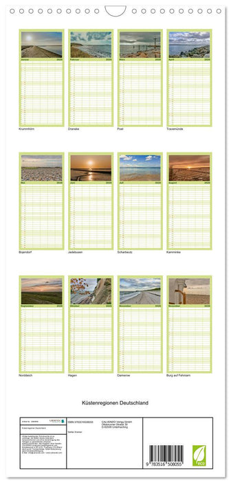 Küstenregionen Deutschland (CALVENDO Familienplaner 2026)
