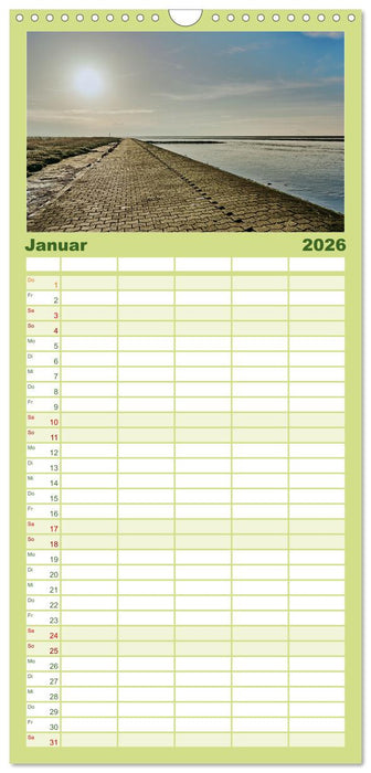 Küstenregionen Deutschland (CALVENDO Familienplaner 2026)