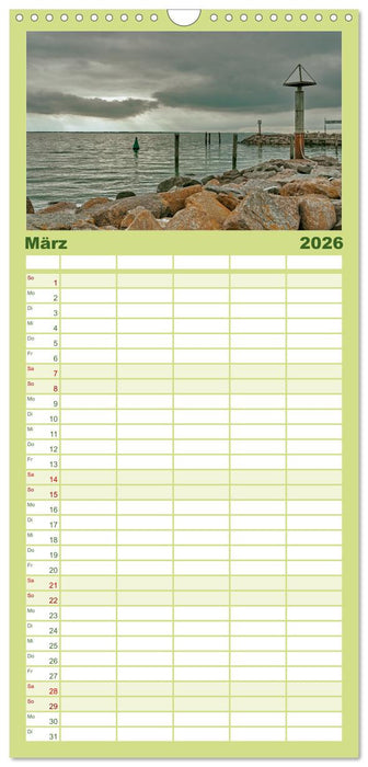 Küstenregionen Deutschland (CALVENDO Familienplaner 2026)
