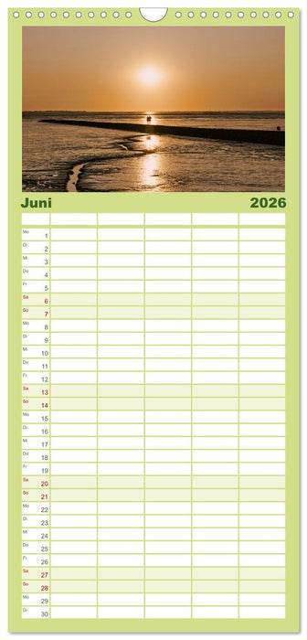 Küstenregionen Deutschland (CALVENDO Familienplaner 2026)