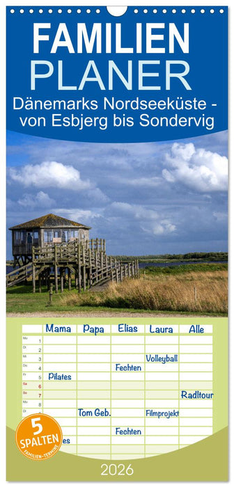 Dänemarks Nordseeküste - von Esbjerg bis Sondervig (CALVENDO Familienplaner 2026)