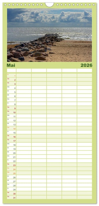 Dänemarks Nordseeküste - von Esbjerg bis Sondervig (CALVENDO Familienplaner 2026)