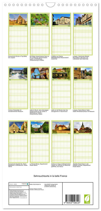 Sehnsuchtsorte in la belle France (CALVENDO Familienplaner 2026)