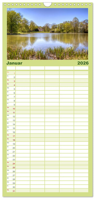 Park Schönbusch Aschaffenburg (CALVENDO Familienplaner 2026)