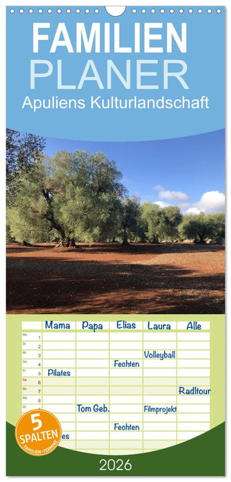 Apuliens Kulturlandschaft (CALVENDO Familienplaner 2026)