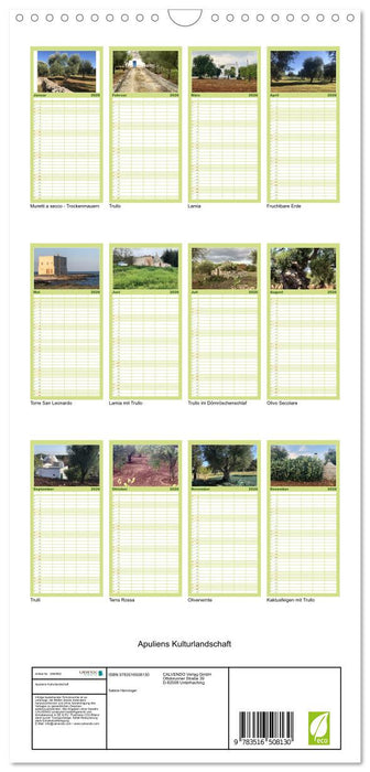 Apuliens Kulturlandschaft (CALVENDO Familienplaner 2026)