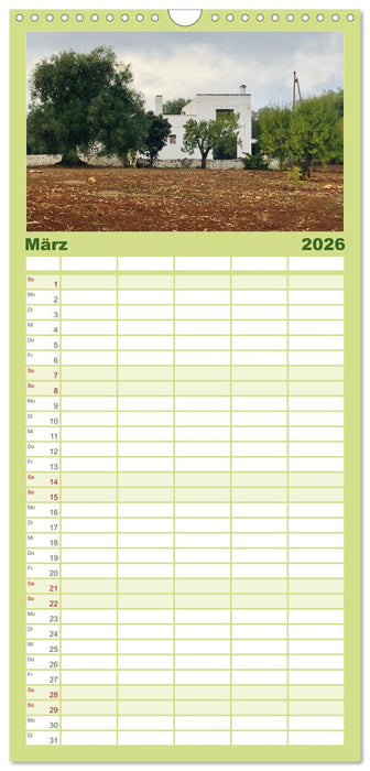 Apuliens Kulturlandschaft (CALVENDO Familienplaner 2026)