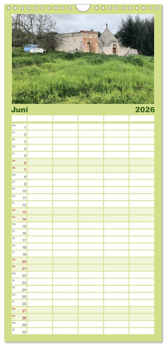 Apuliens Kulturlandschaft (CALVENDO Familienplaner 2026)