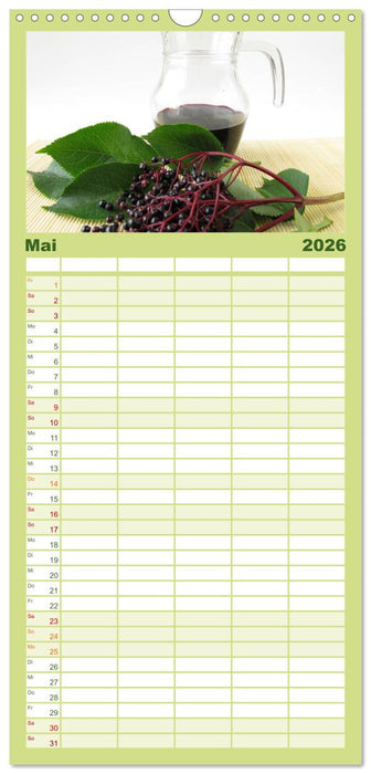 Mit Pflanzenkraft natürlich heilen (CALVENDO Familienplaner 2026)