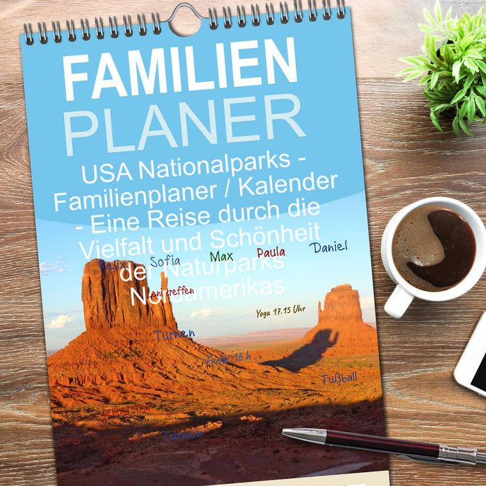 USA Nationalparks - Familienplaner / Kalender - Eine Reise durch die Vielfalt und Schönheit der Naturparks Nordamerikas (CALVENDO Familienplaner 2026)