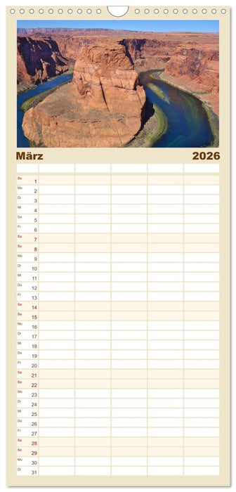 USA Nationalparks - Familienplaner / Kalender - Eine Reise durch die Vielfalt und Schönheit der Naturparks Nordamerikas (CALVENDO Familienplaner 2026)