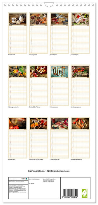 Küchengeplauder - Nostalgische Momente (CALVENDO Familienplaner 2026)
