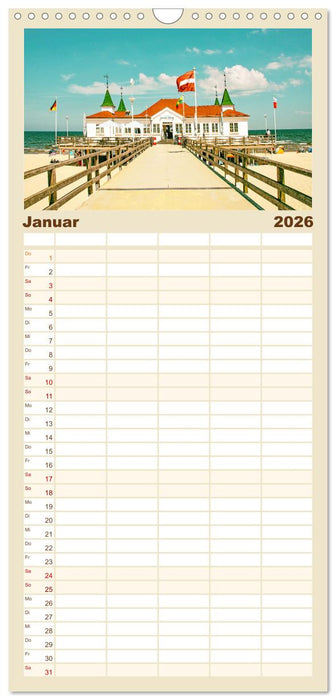 Usedom - ein Traumreiseziel (CALVENDO Familienplaner 2026)