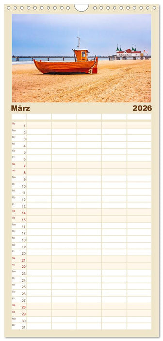 Usedom - ein Traumreiseziel (CALVENDO Familienplaner 2026)