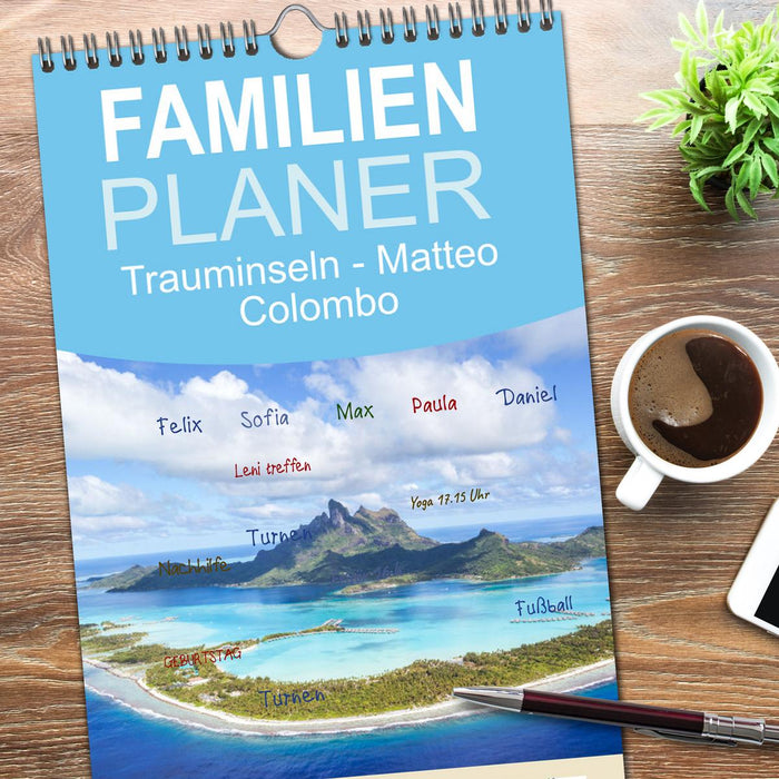 Trauminseln - Matteo Colombo (CALVENDO Familienplaner 2026)