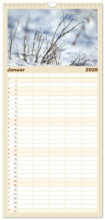 Mein Sehnsuchtsort, die Natur (CALVENDO Familienplaner 2026)