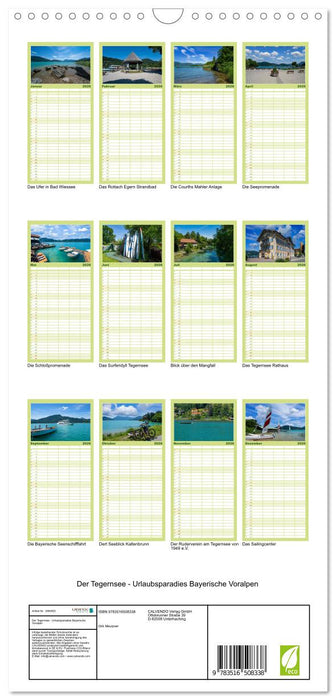 Der Tegernsee - Urlaubsparadies Bayerische Voralpen (CALVENDO Familienplaner 2026)