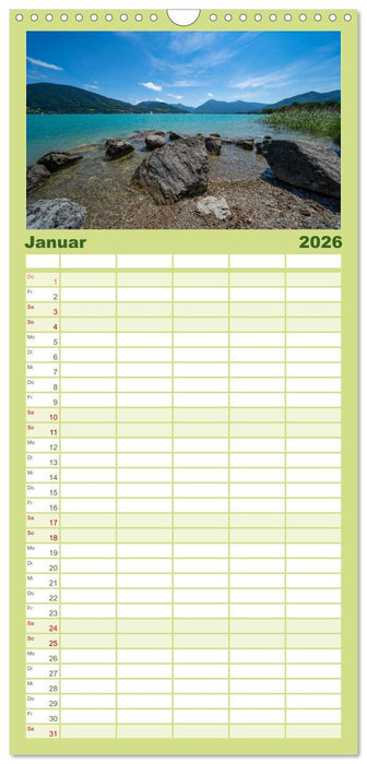 Der Tegernsee - Urlaubsparadies Bayerische Voralpen (CALVENDO Familienplaner 2026)