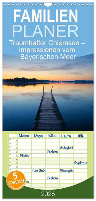 Traumhafter Chiemsee – Impressionen vom Bayerischen Meer (CALVENDO Familienplaner 2026)