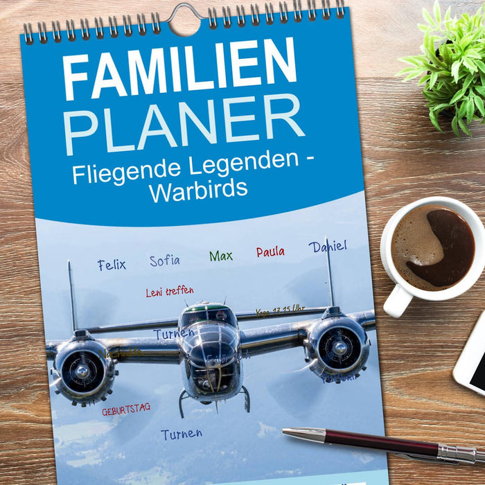 Fliegende Legenden - Warbirds (CALVENDO Familienplaner 2026)