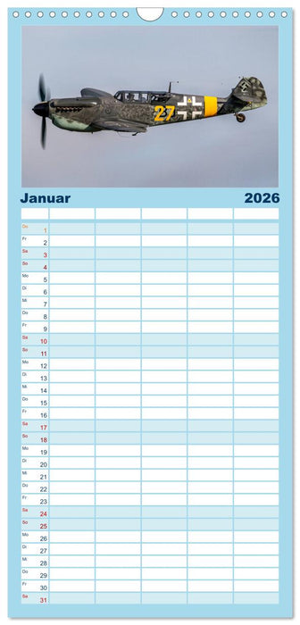 Fliegende Legenden - Warbirds (CALVENDO Familienplaner 2026)
