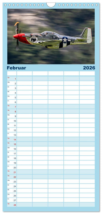 Fliegende Legenden - Warbirds (CALVENDO Familienplaner 2026)