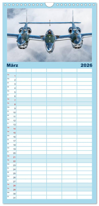 Fliegende Legenden - Warbirds (CALVENDO Familienplaner 2026)