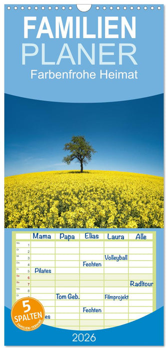 Farbenfrohe Heimat (CALVENDO Familienplaner 2026)
