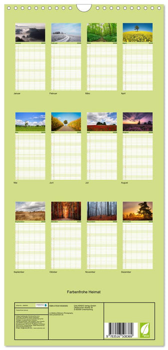 Farbenfrohe Heimat (CALVENDO Familienplaner 2026)