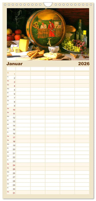 Trauben-Genuss. Aromatische Weintrauben und süße Tafeltrauben (CALVENDO Familienplaner 2026)