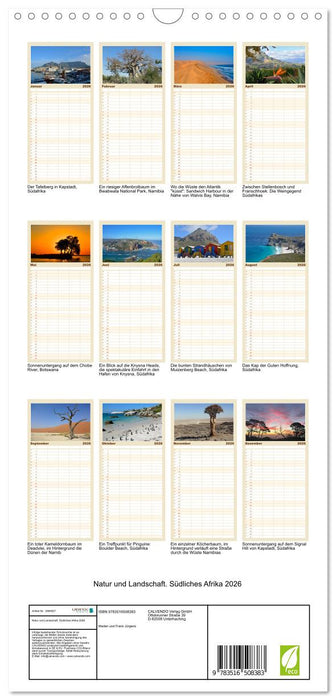 Natur und Landschaft. Südliches Afrika 2026 (CALVENDO Familienplaner 2026)