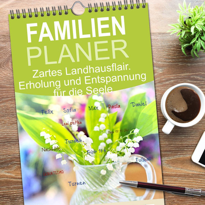 Zartes Landhausflair. Erholung und Entspannung für die Seele (CALVENDO Familienplaner 2026)