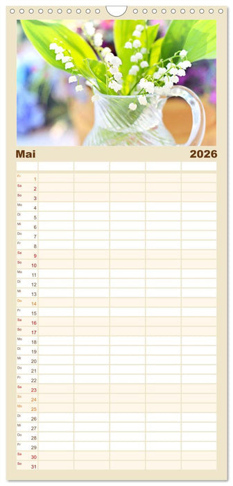 Zartes Landhausflair. Erholung und Entspannung für die Seele (CALVENDO Familienplaner 2026)